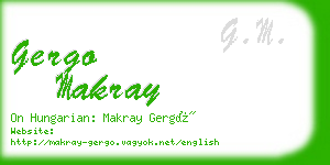 gergo makray business card